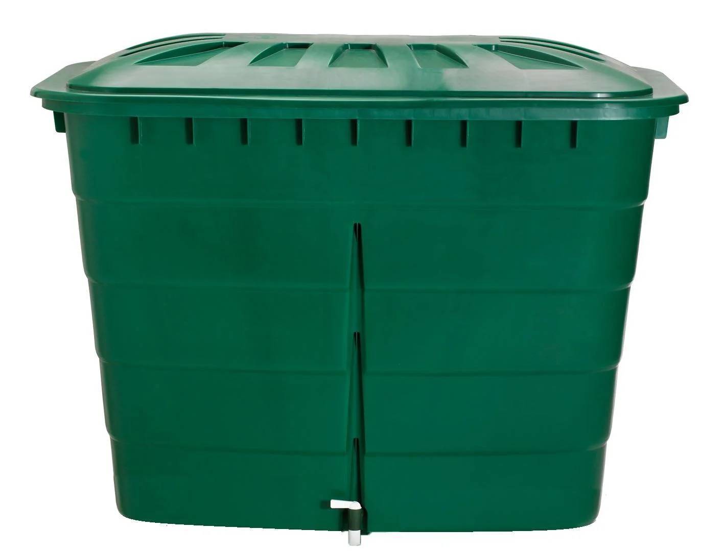 Garantia - Récupérateur d'eau de pluie 520L rectangulaire robinet et couvercle inclus vert  - GARANTIA - Image 4