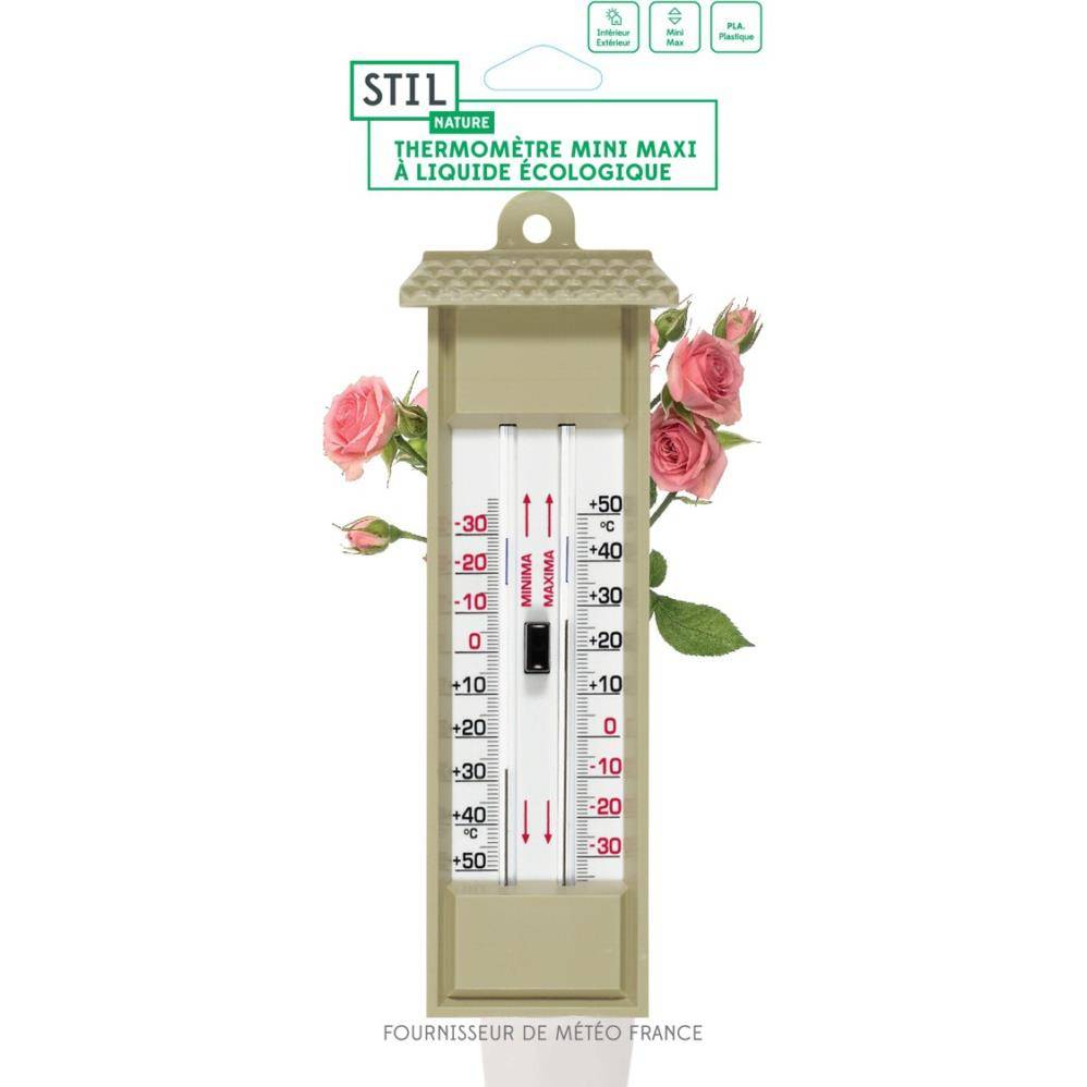 Stil - Thermomètre mini-maxi L. 23,5 x P. 7,7 x H. 3,1 cm – Stil