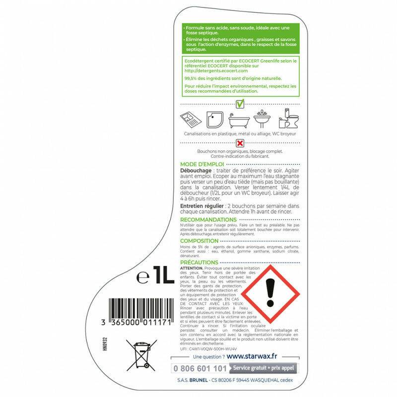 Starwax Soluvert - Déboucheur Biologique Wc Et Canalisation STARWAX - Image 5