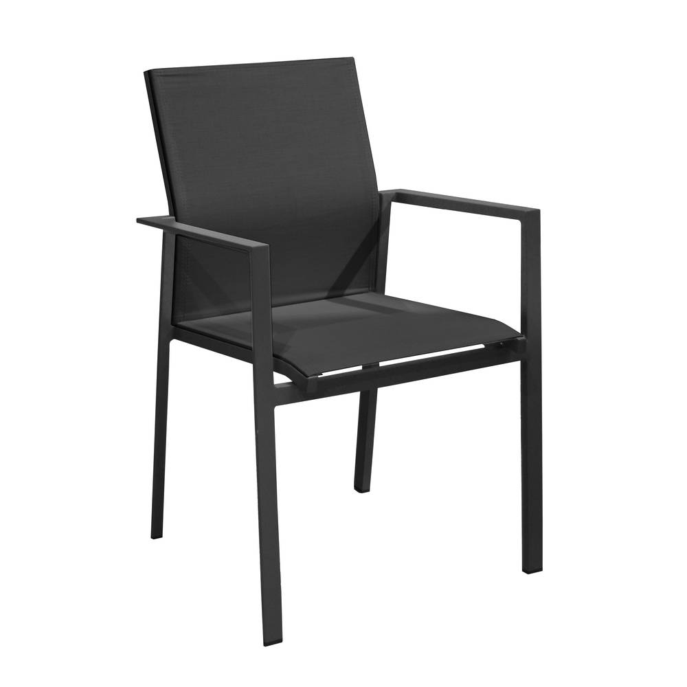 Pro Loisirs - Fauteuil de jardin alu graphite/noir Delia Proloisirs - Imagen 2