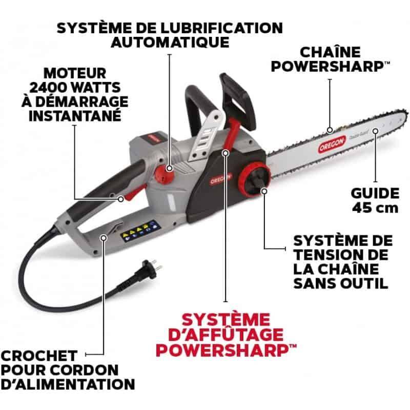 Tronçonneuse électrique Oregon CS1500+2chaînes 45 cm - Oregon