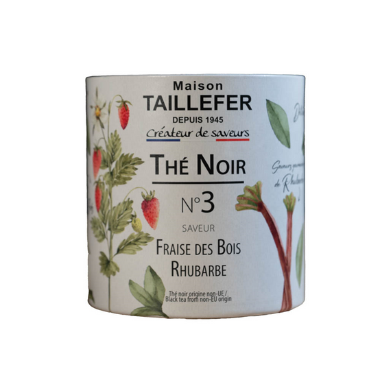 Maison Taillefer - Thé noir fraise des bois et rhubarbe 60 g - Maison Taillefer - Image 1