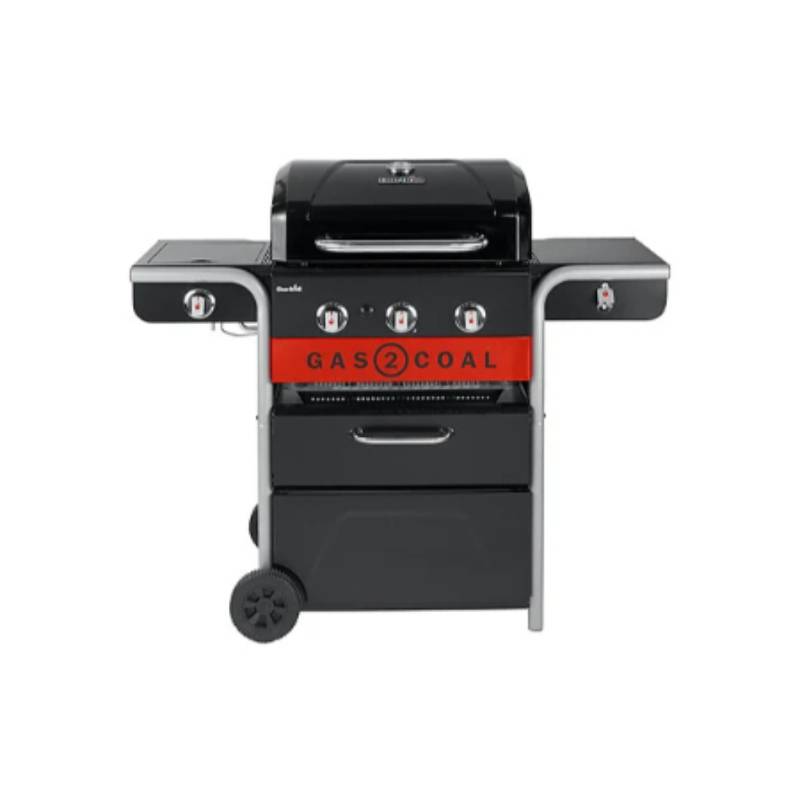 Char-broil - Barbacoa Híbrida Gas & Carbón 3 Quemadores Inox Negro 134 x 62,9 x 116,8 cm - CHAR-BROIL - Imagen 1