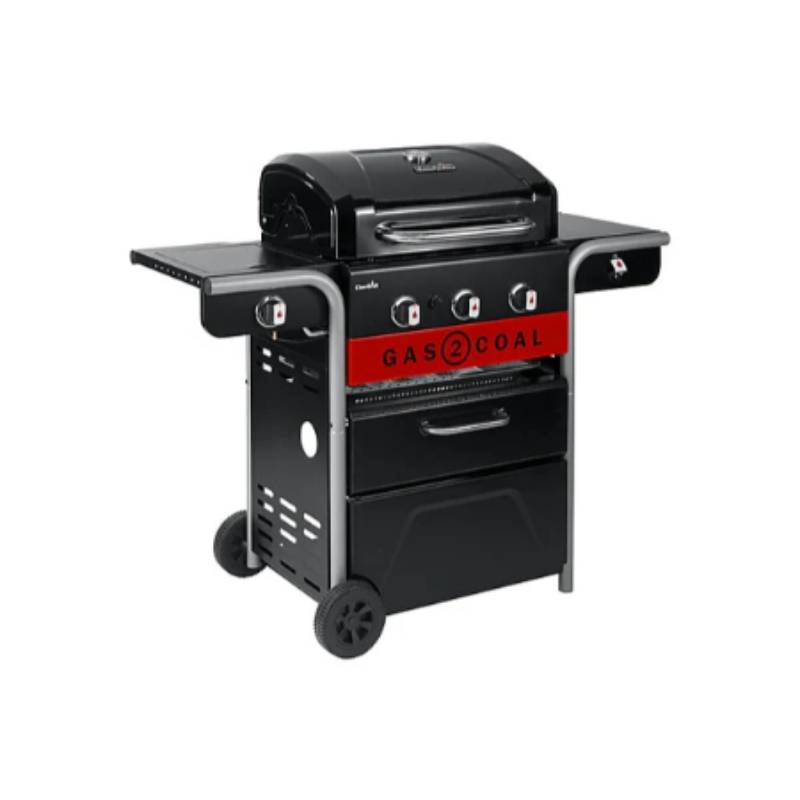 Char-broil - Barbacoa Híbrida Gas & Carbón 3 Quemadores Inox Negro 134 x 62,9 x 116,8 cm - CHAR-BROIL - Imagen 6