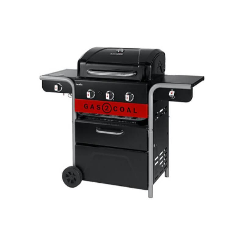 Char-broil - Barbacoa Híbrida Gas & Carbón 3 Quemadores Inox Negro 134 x 62,9 x 116,8 cm - CHAR-BROIL - Imagen 7