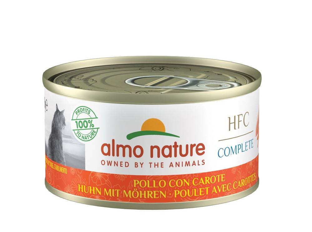 Almo Nature - Pâtée complète HFC sans céréales chat complete au poulet carottes - boîte 70 gr - ALMO NATURE - Image 1