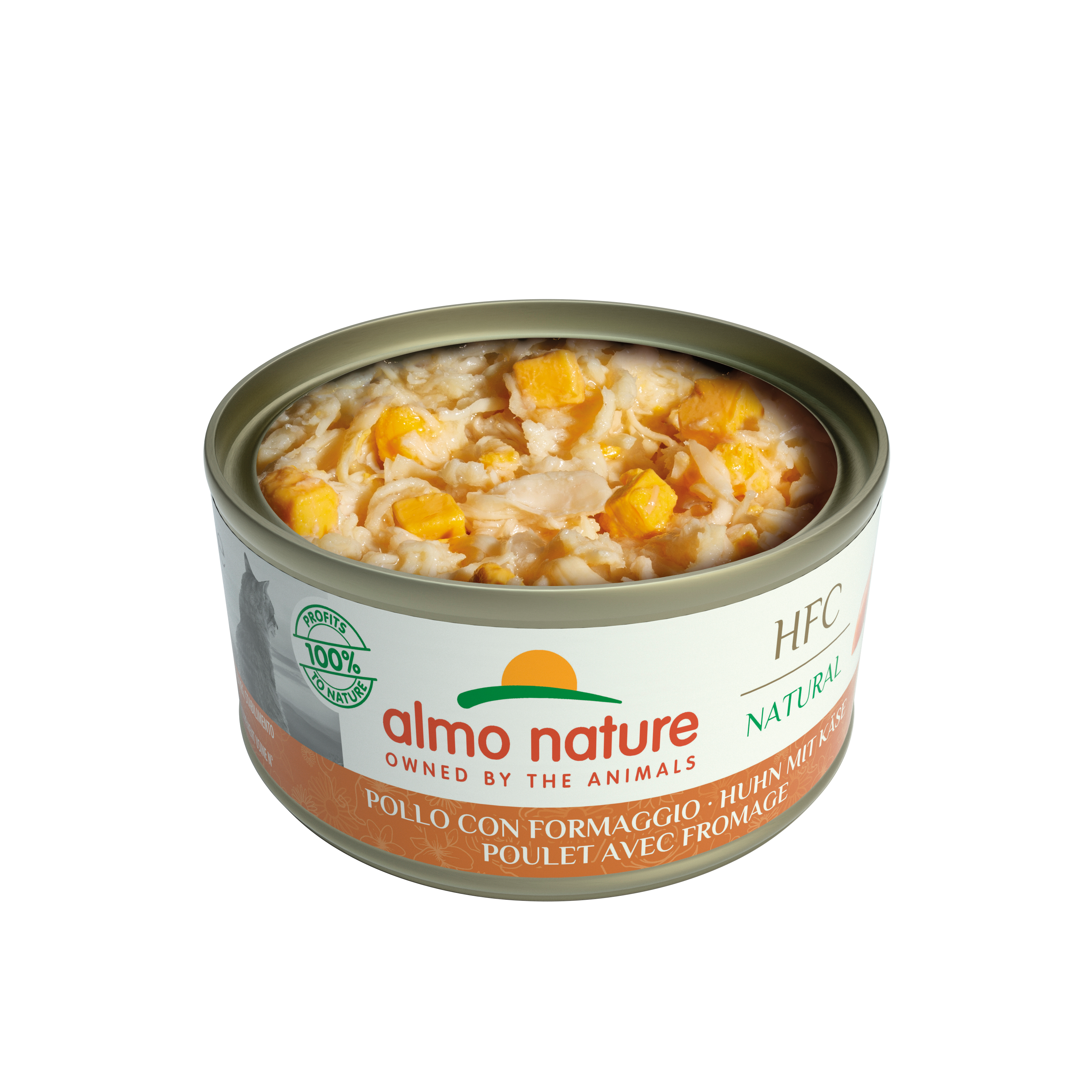 Almo Nature - Pâtée avec bouillon HFC pour chat adulte au poulet avec fromage - boîte 70 gr - ALMO NATURE - Image 5