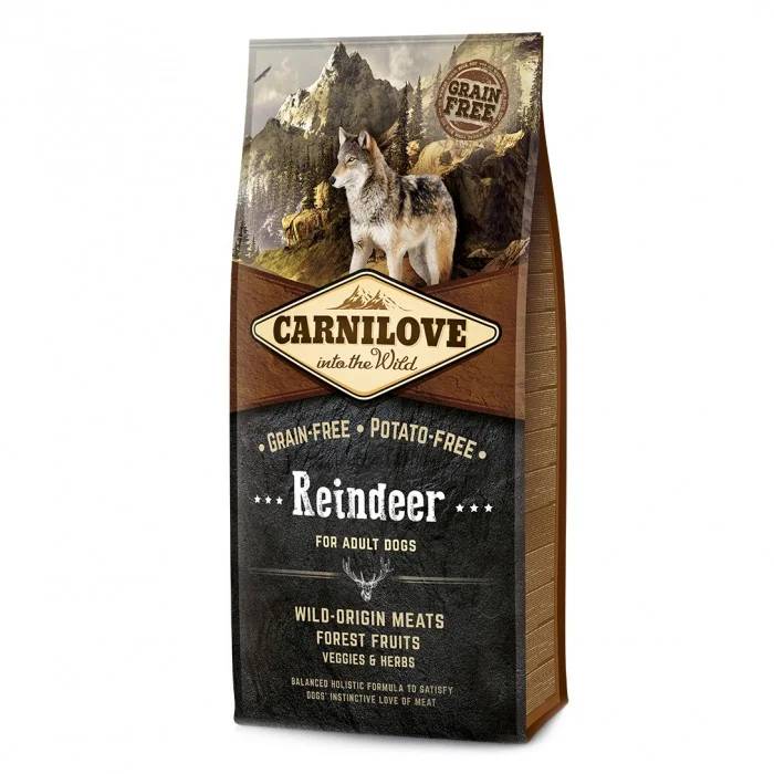 Carnilove - Croquettes pour chien Adult sans céréales Renne 12 kg - CARNILOVE - Imagen 1