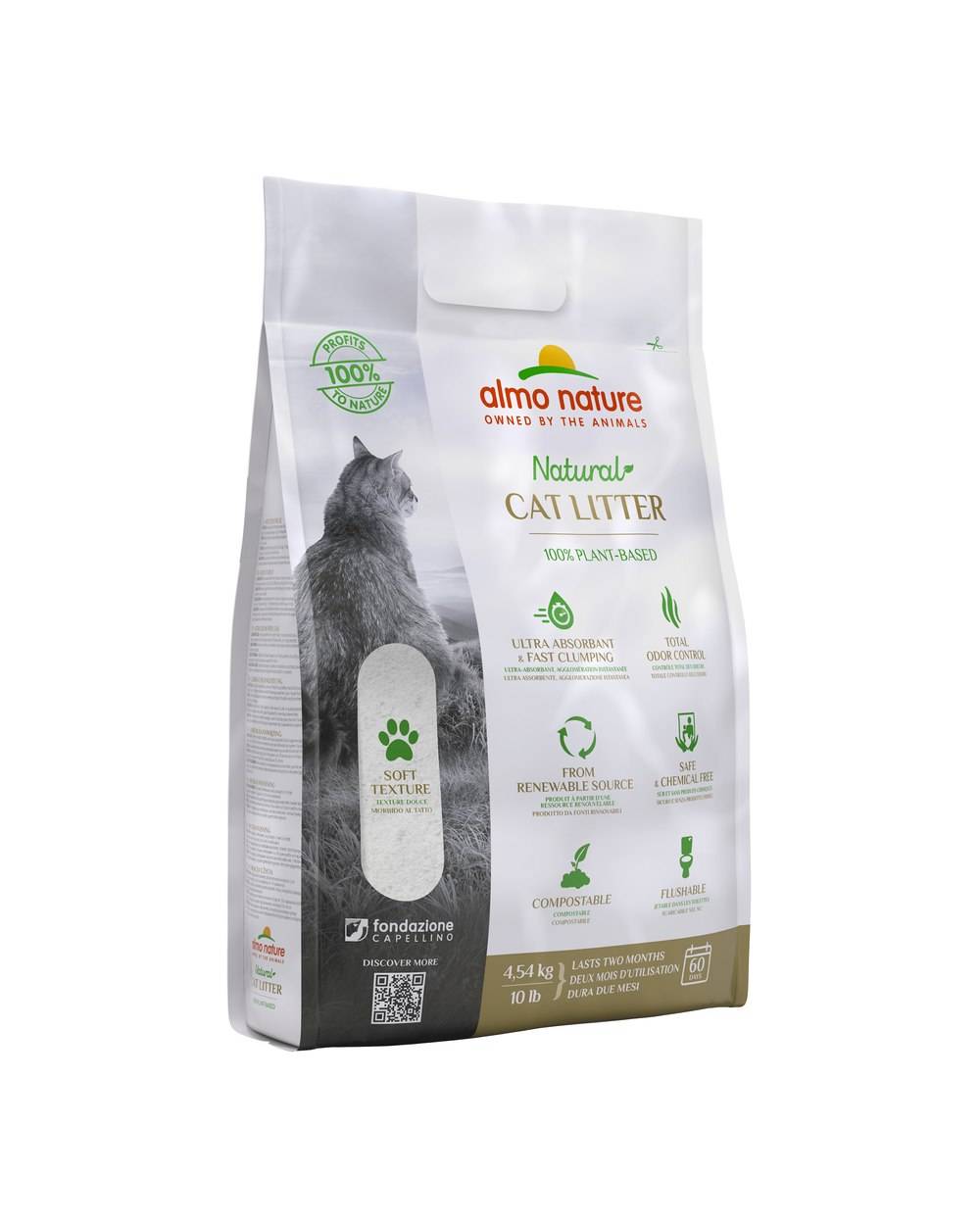 Litière pour chat Végétale 4,54 kg CatLitter – ALMO NATURE - Image 1