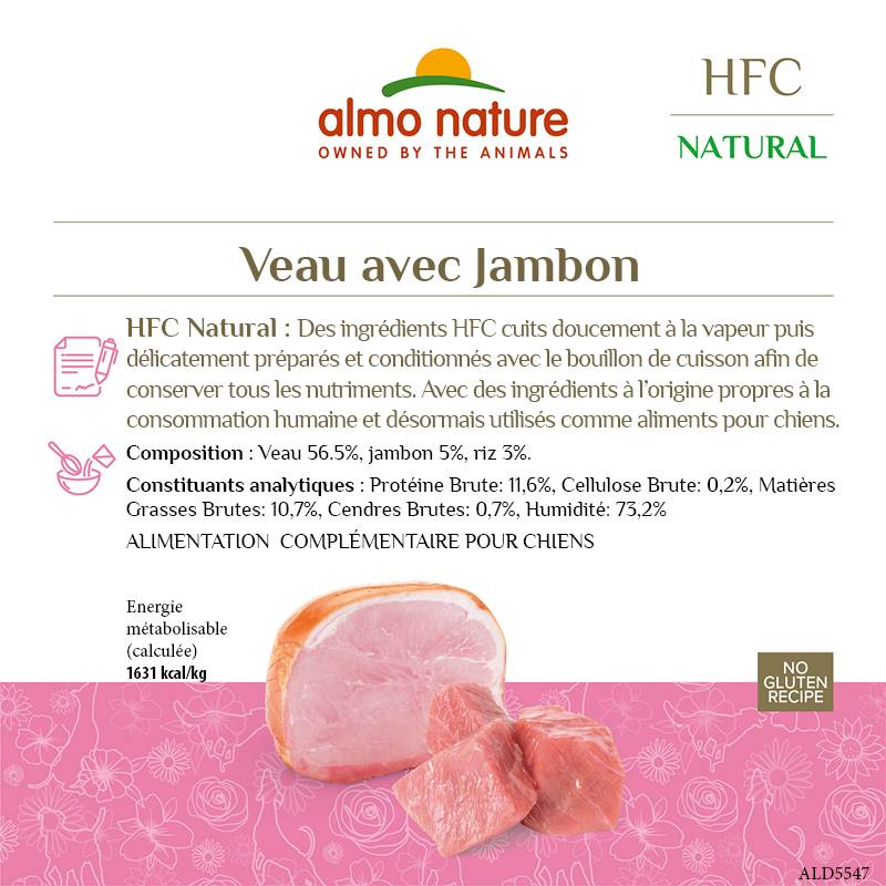 Almo Nature - Aliment pour chien Veau et Jambon 95g - ALMO NATURE - Imagen 4