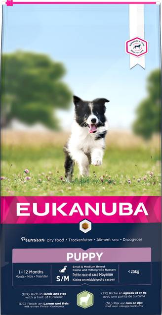 Eukanuba Chiot Petite Moyenne Race Agneau Riz 2,5 Kg