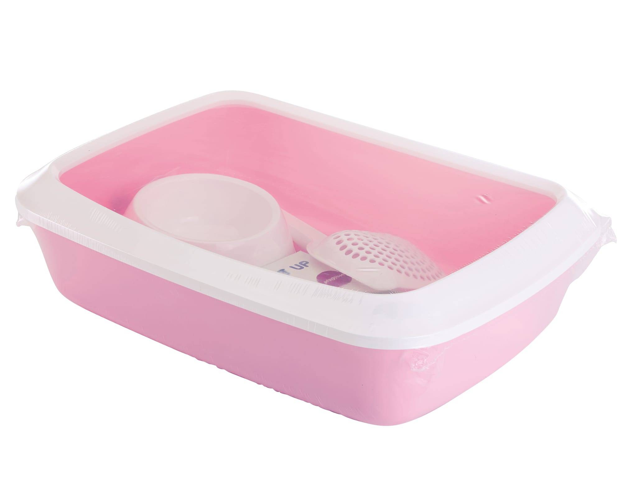 Kit d'hygiène châton plastique rose doux SAVIC - Imagen 1