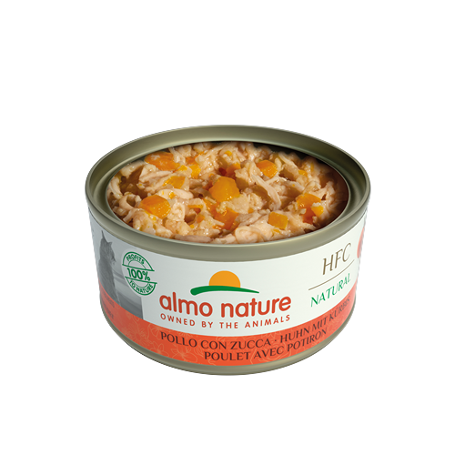 Almo Nature - Pâtée avec bouillon HFC pour chat adulte au poulet avec potiron - boîte 70 gr - ALMO NATURE - Image 2