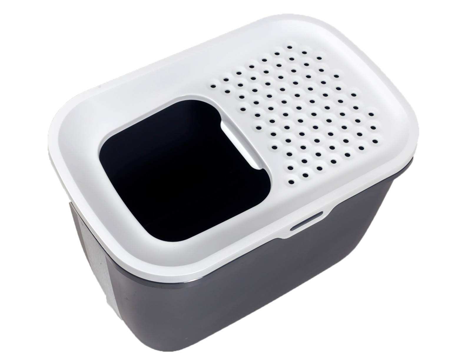 Bac à litière Hop In Plastique Anthracite 58,5 x 39 x H 39,5 cm - SAVIC