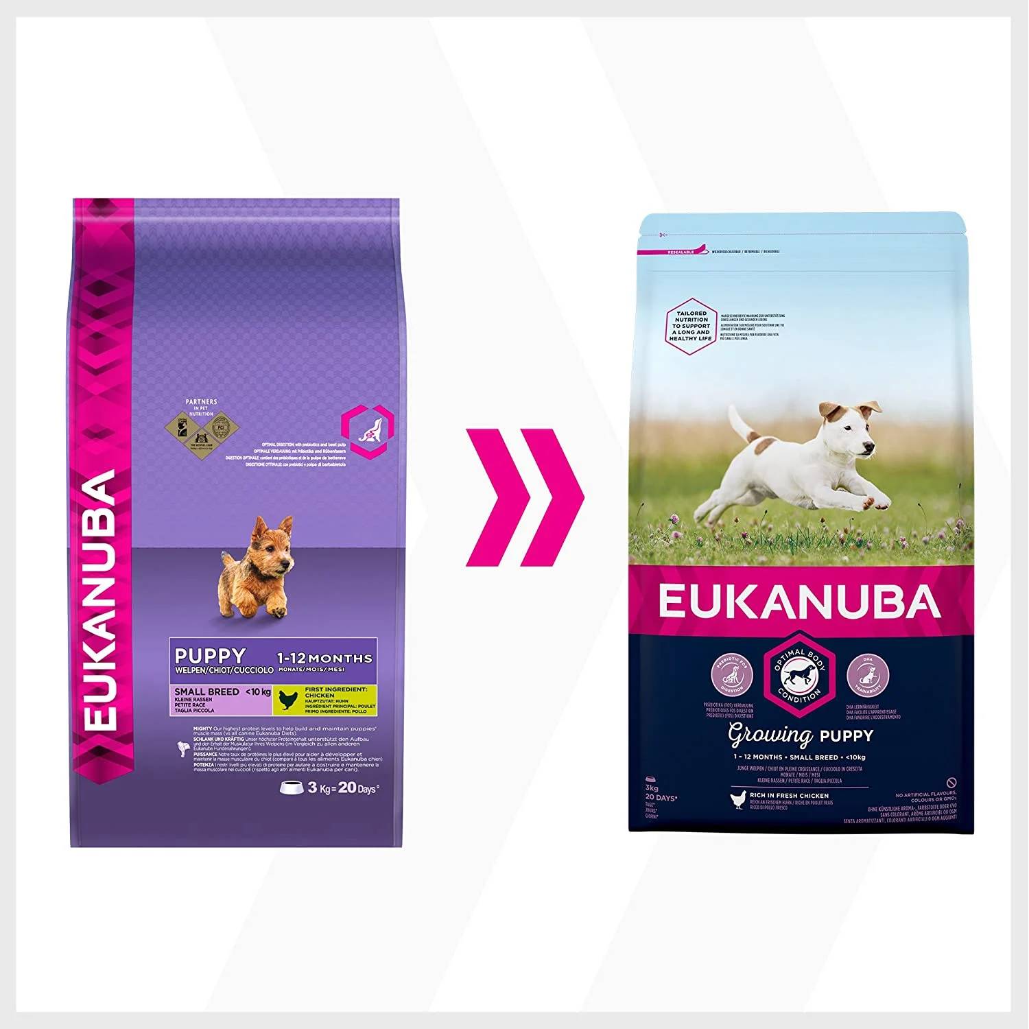 Croquette pour chiot Poulet 3 kg - EUKANUBA - Image 3