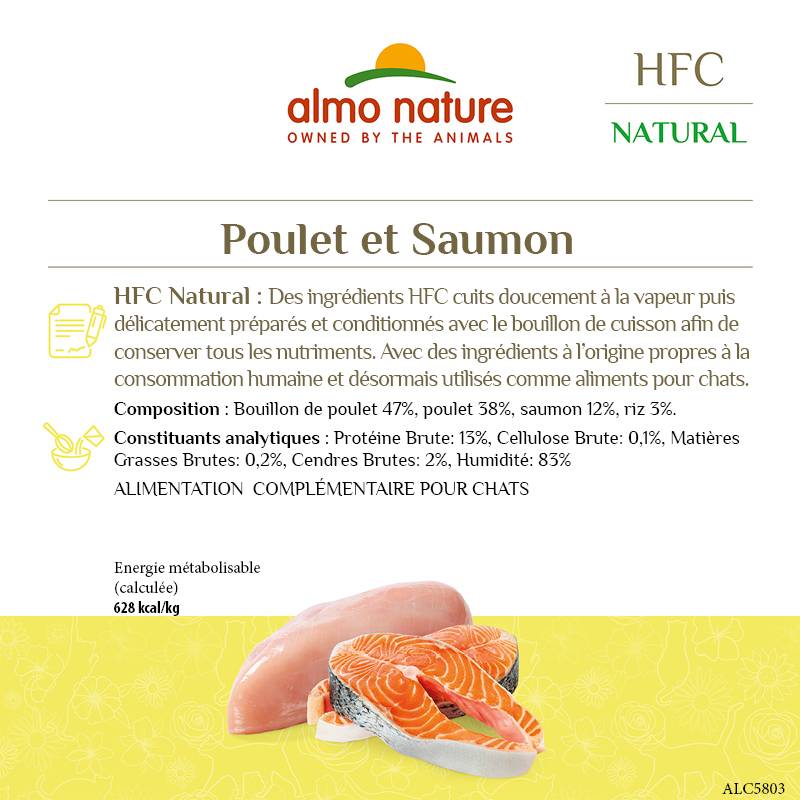 Almo Nature - Pâtée en bouillon HFC Light Meal pour chat adulte au thon, poulet & jambon 4 x 50 gr - ALMO NATURE - Image 2