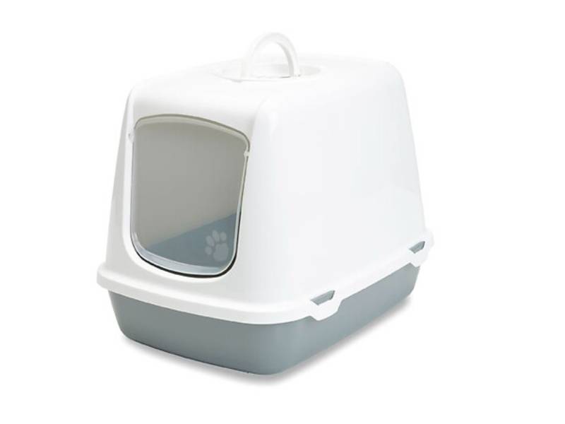 Maison de toilette plastique blanc/gris L50 x 37 x H39 cm - SAVIC - Image 4