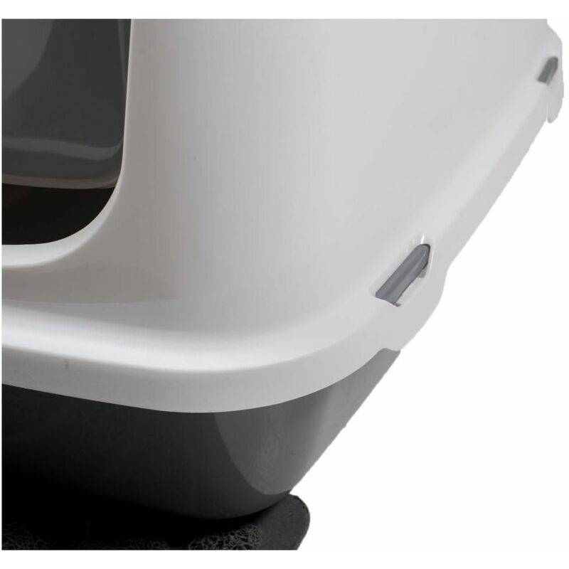 Maison de toilette plastique blanc/gris L50 x 37 x H39 cm - SAVIC - Image 9