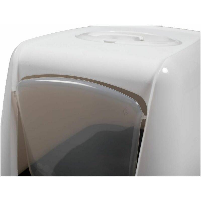 Maison de toilette plastique blanc/gris L50 x 37 x H39 cm - SAVIC - Image 8