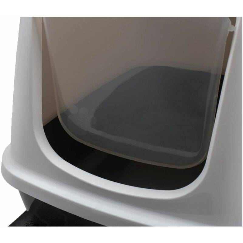 Maison de toilette plastique blanc/gris L50 x 37 x H39 cm - SAVIC - Image 10