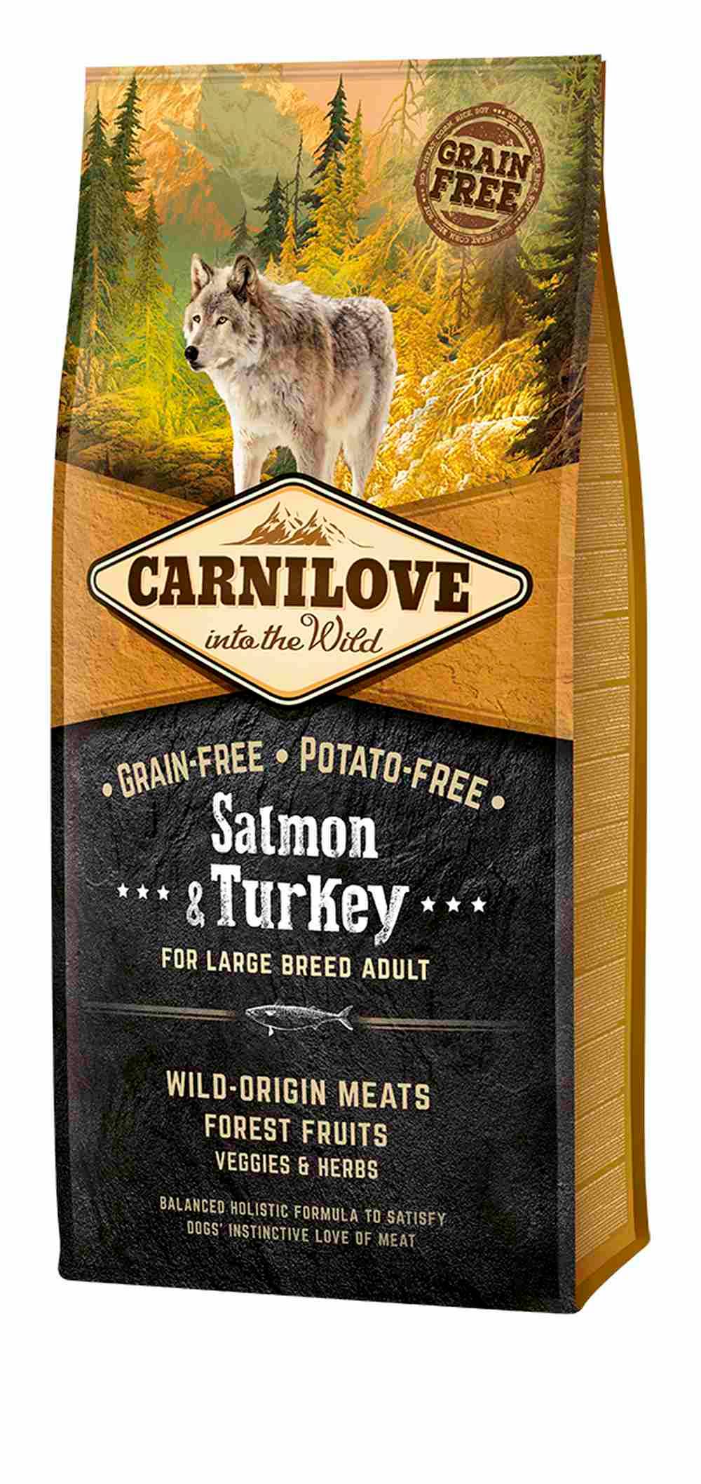 Carnilove - Croquettes chien adulte large saumon et dinde 12kg - CARNILOVE - Image 1
