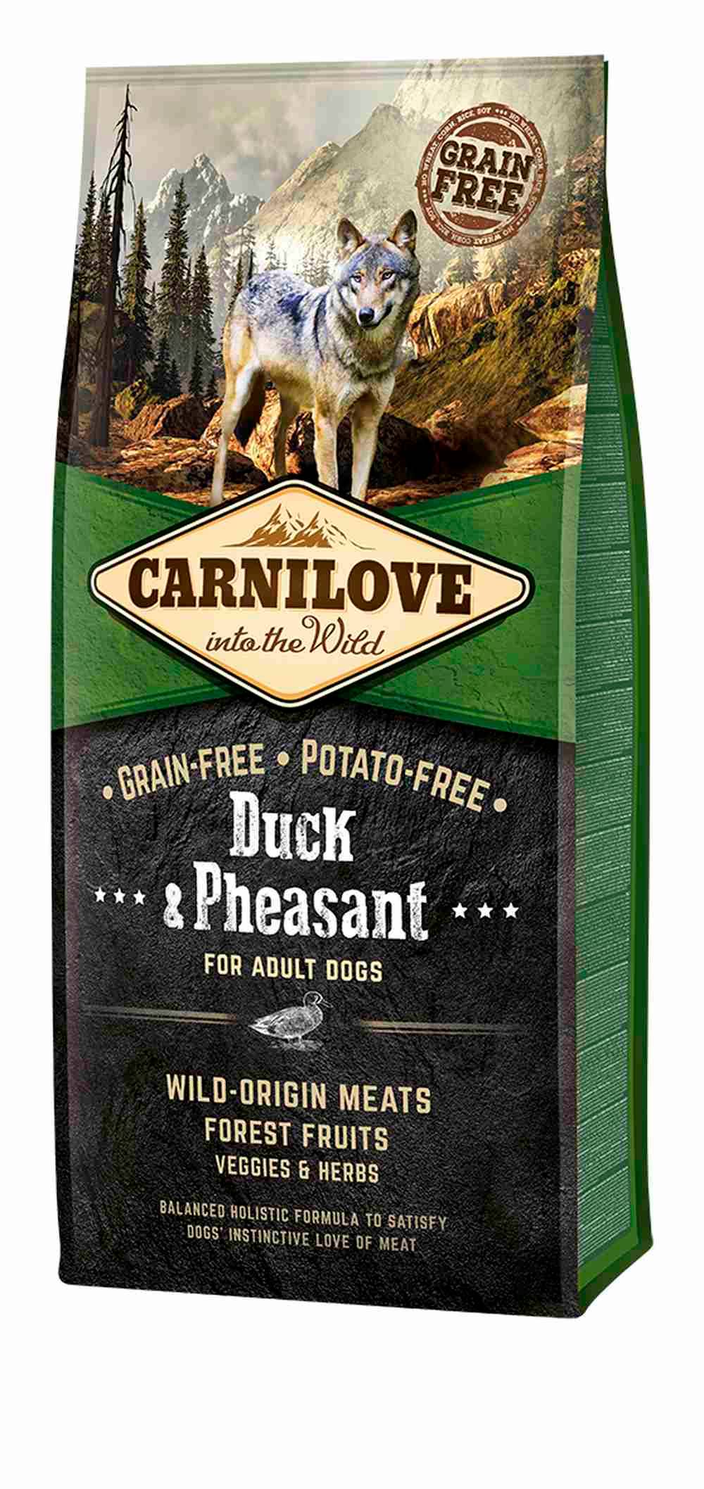 Carnilove - Croquettes pour chien adulte de toute taille au canard & faisan - sac 12 kg - CARNILOVE - Image 1