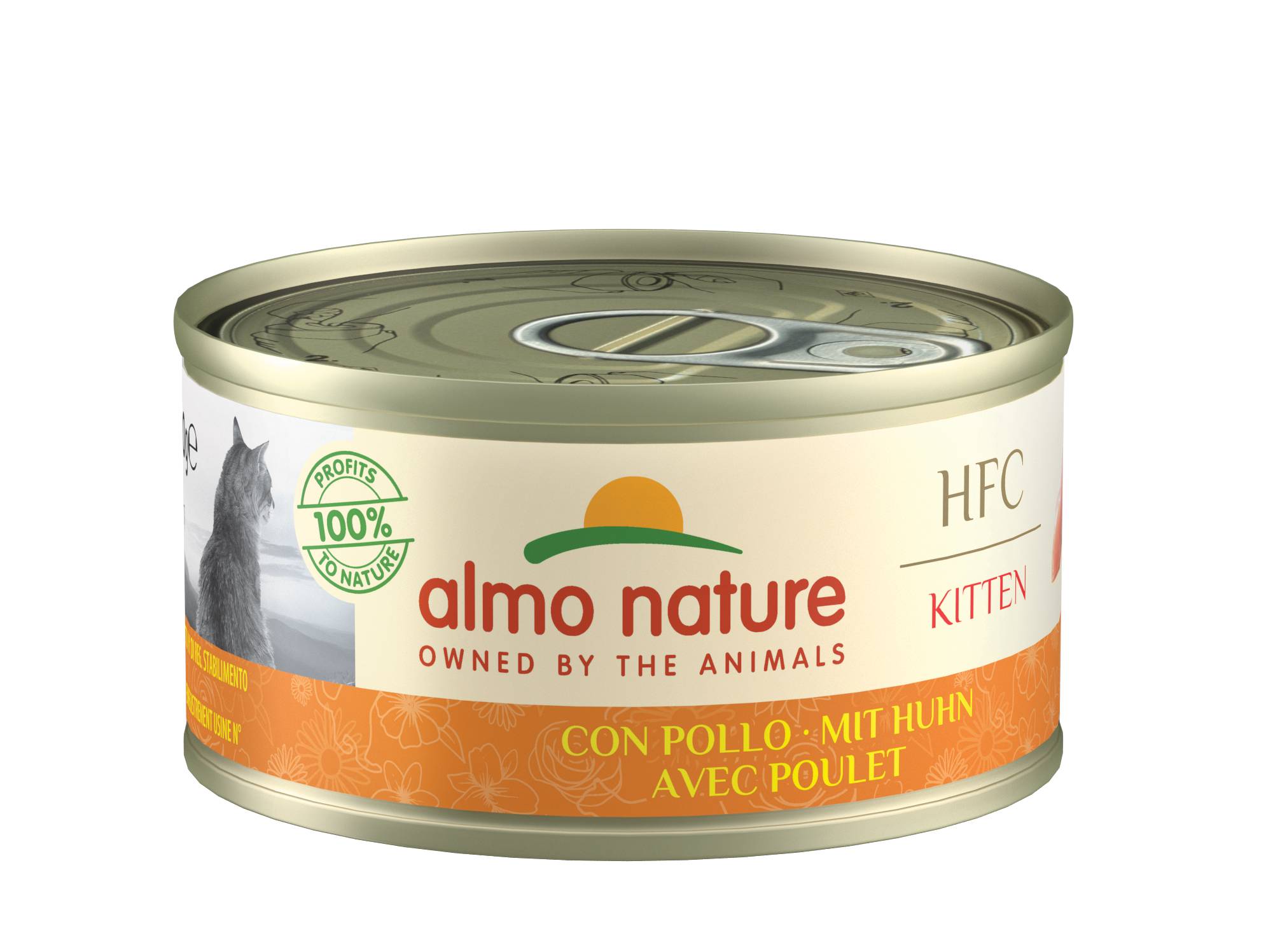 Almo Nature - Pâtée avec bouillon HFC pour chat adulte au poulet - boîte 70 gr - ALMO NATURE - Image 1