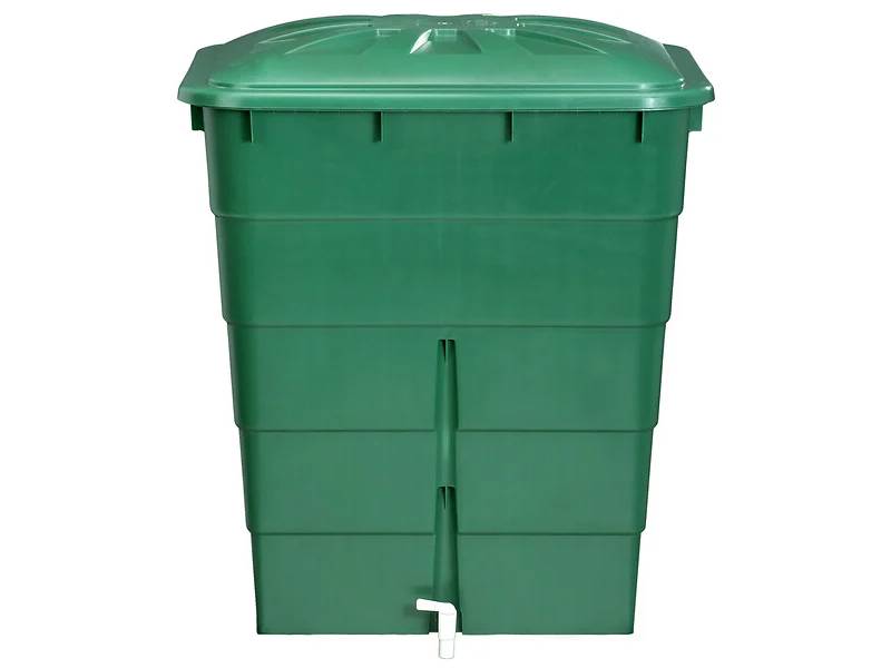 Garantia - Récupérateur d'eau de pluie 300L rectangulaire couvercle et robinet inclus vert - GARANTIA - Image 7