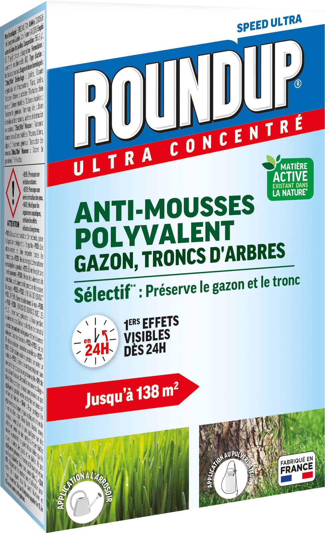 Roundup - Anti-mousses gazon troncs d'arbres 250 ml