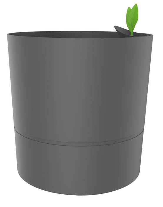 Pot Rond Plastique Anthracite - AQUADUO XL