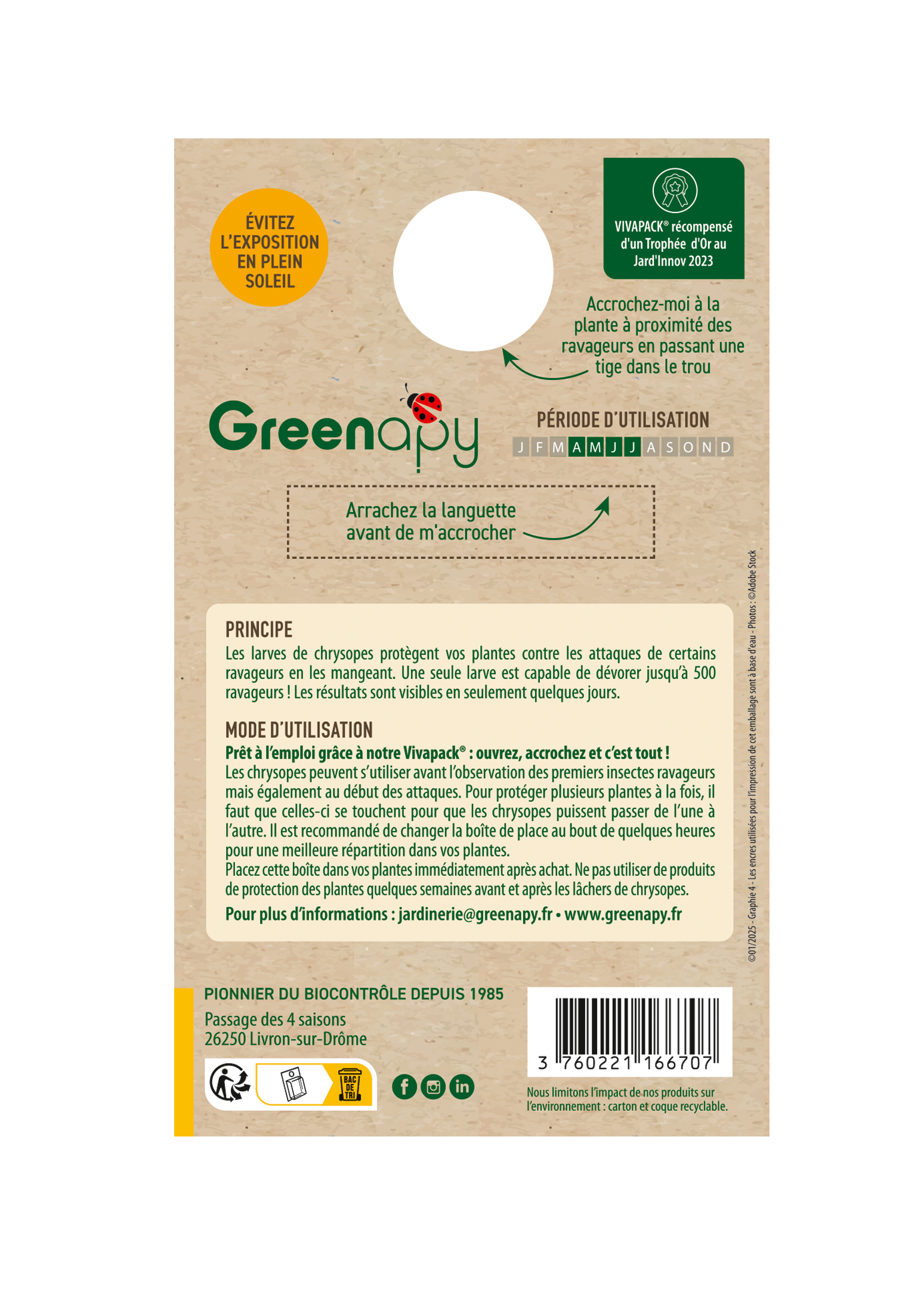 Greenapy - Chrysopes 100 larves anti-pucerons et autres Vivapack - Greenapy - Image 9