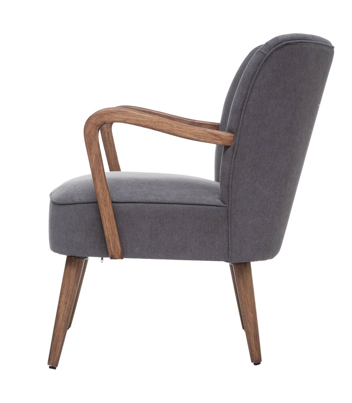 Fauteuil Chiara tissu gris L.62.5 P.71 H.79 cm - Atmosphera - Imagen 5