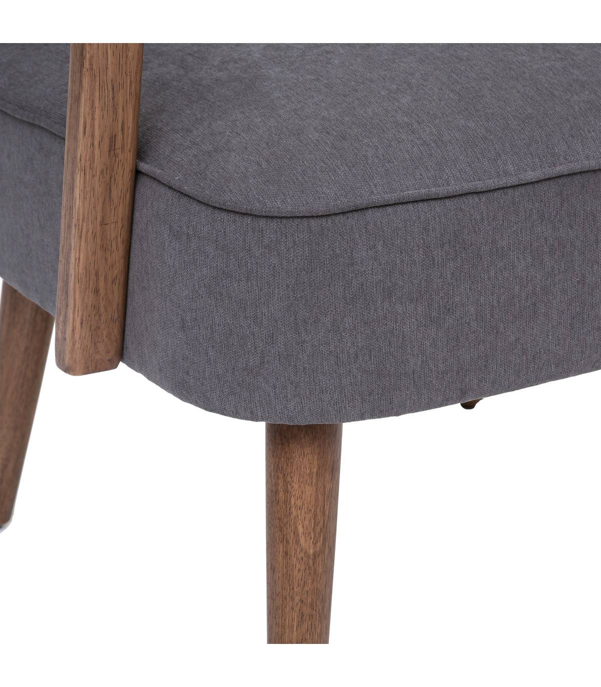 Fauteuil Chiara tissu gris L.62.5 P.71 H.79 cm - Atmosphera - Imagen 2