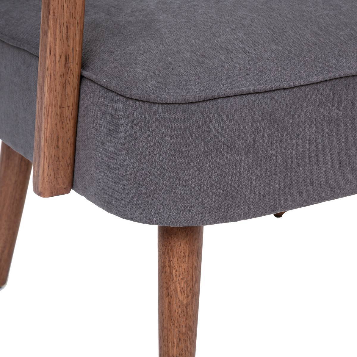 Fauteuil Chiara tissu gris L.62.5 P.71 H.79 cm - Atmosphera - Imagen 6
