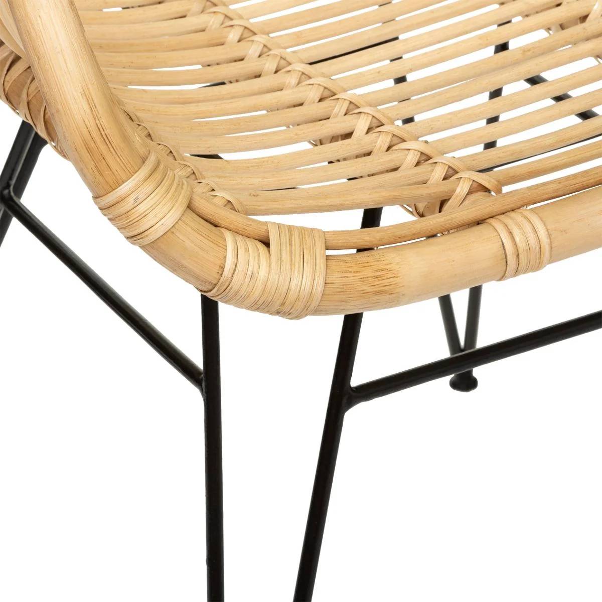 Fauteuil rotin naturel L 57,5 cm l 60 cm H 85 cm – ATMOSPHERA - Image 2