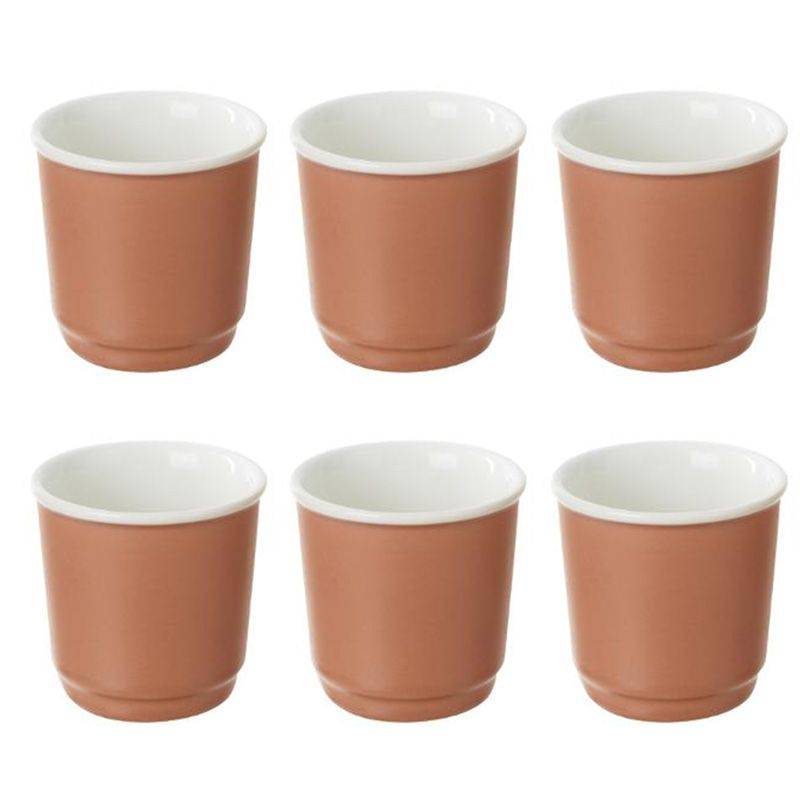 Lot de 6 tasses à café espresso terracotta ø 6,1 - H.6 cm