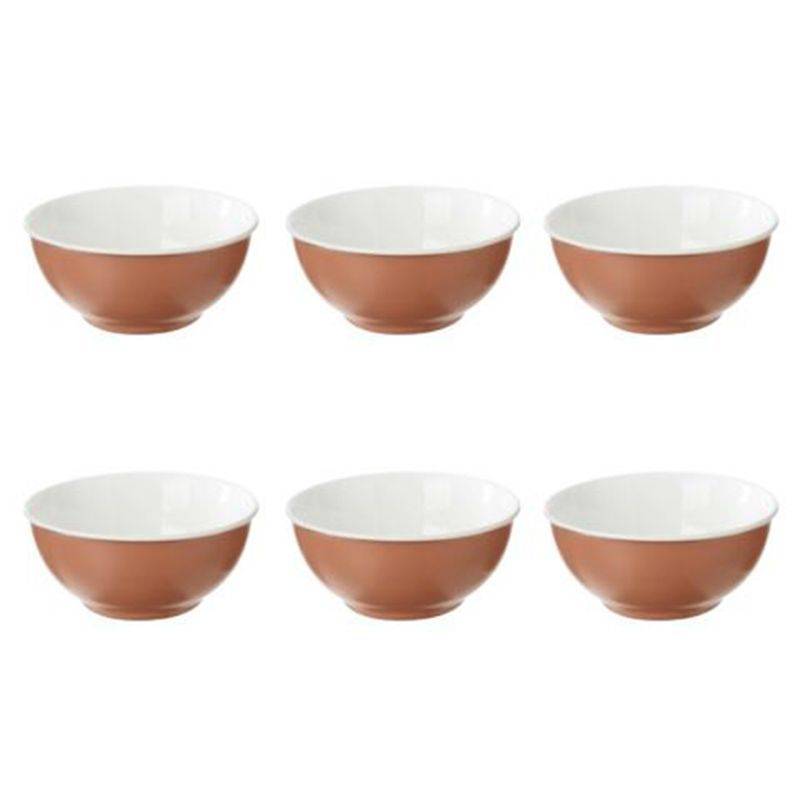 Lot de 6 bols en porcelaine terracotta Ø.14,2 - H.6,5 cm - Image 2