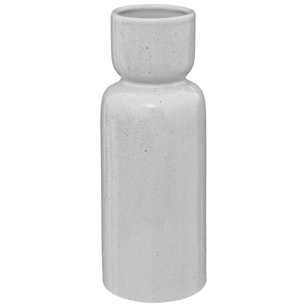 Vase Céramique Blanc D 11,5 cm H 29 cm - ATMOSPHERA