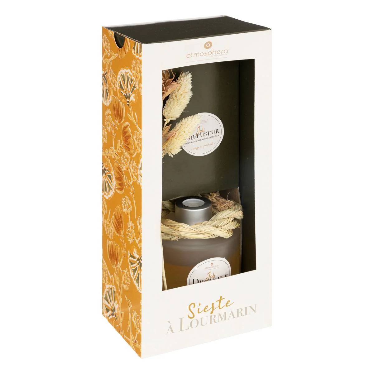 Diffuseur de parfum Plantes Séchées Verre Dépoli Huile Parfumée 100 ml Atmosphera