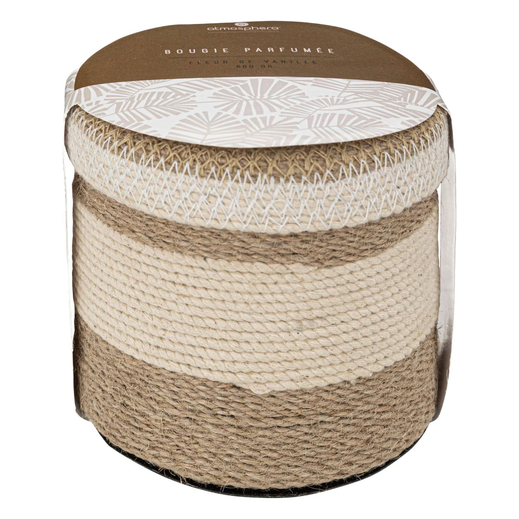 Bougie parfumée Fleur de Vanille Corde 600g - ATMOSPHERA - Image 1