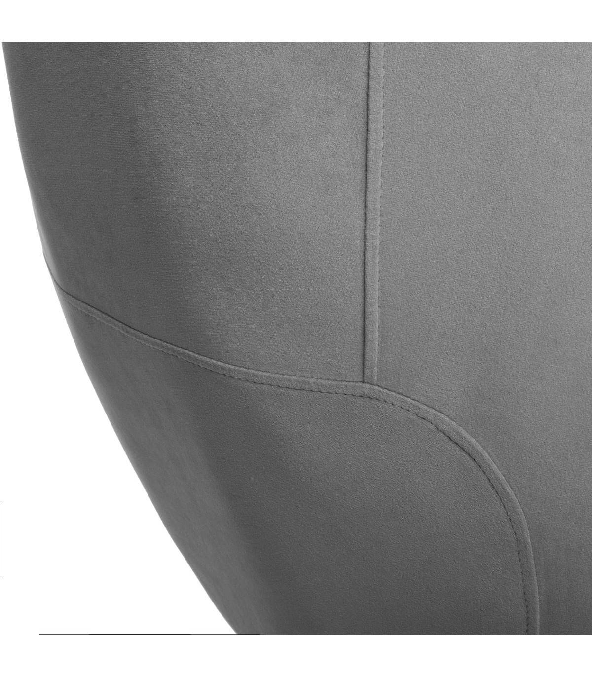 Fauteuil Solaro en velours plissé gris L.74 x P.70 x H.78 cm - Atmosphera - Image 10