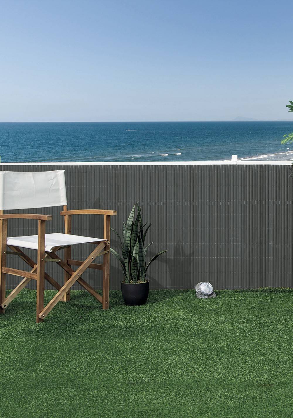 Canisse PVC double face anthracite L.3 m H.1 m ép.20 mm - Nortene - Imagen 6