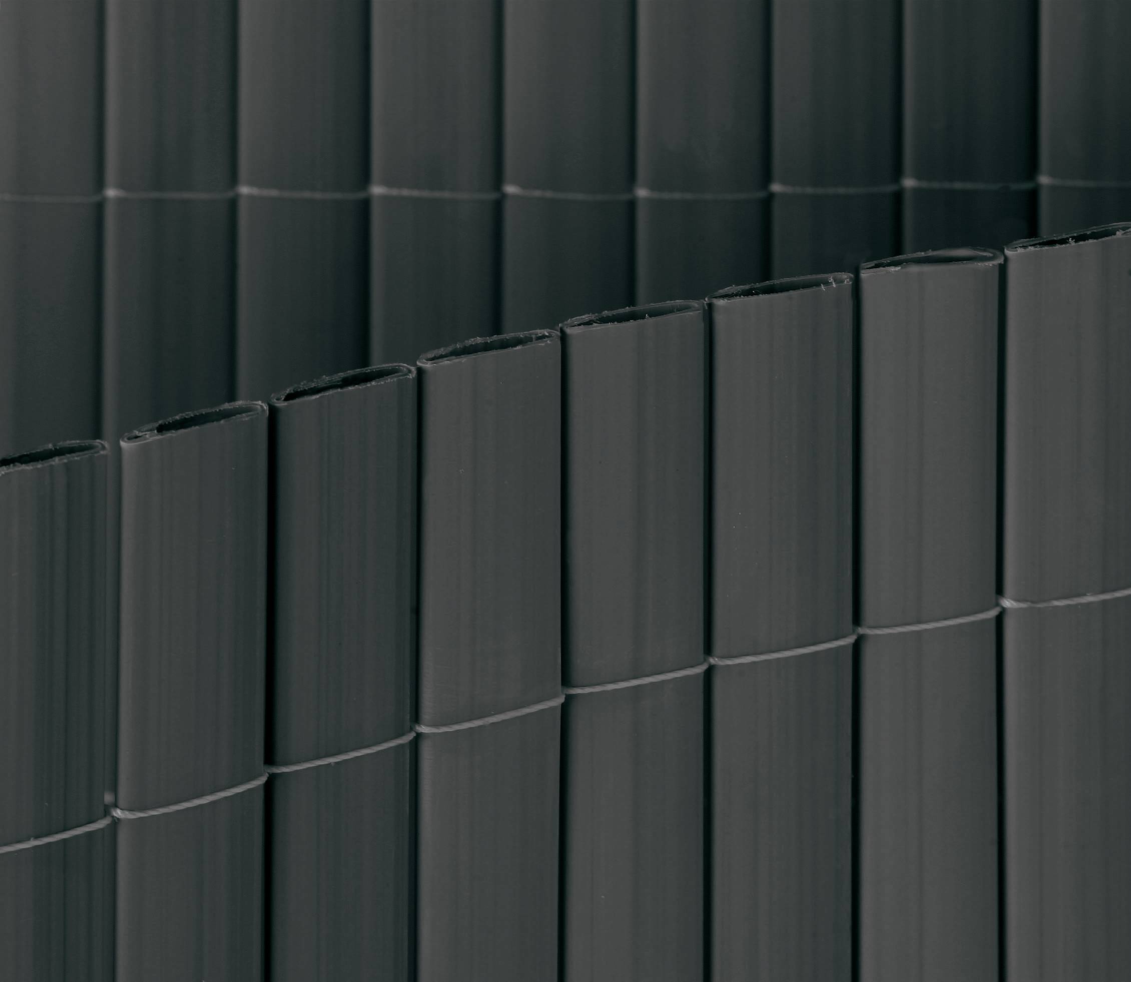 Canisse PVC double face anthracite L.3 m H.1 m ép.20 mm - Nortene - Imagen 2