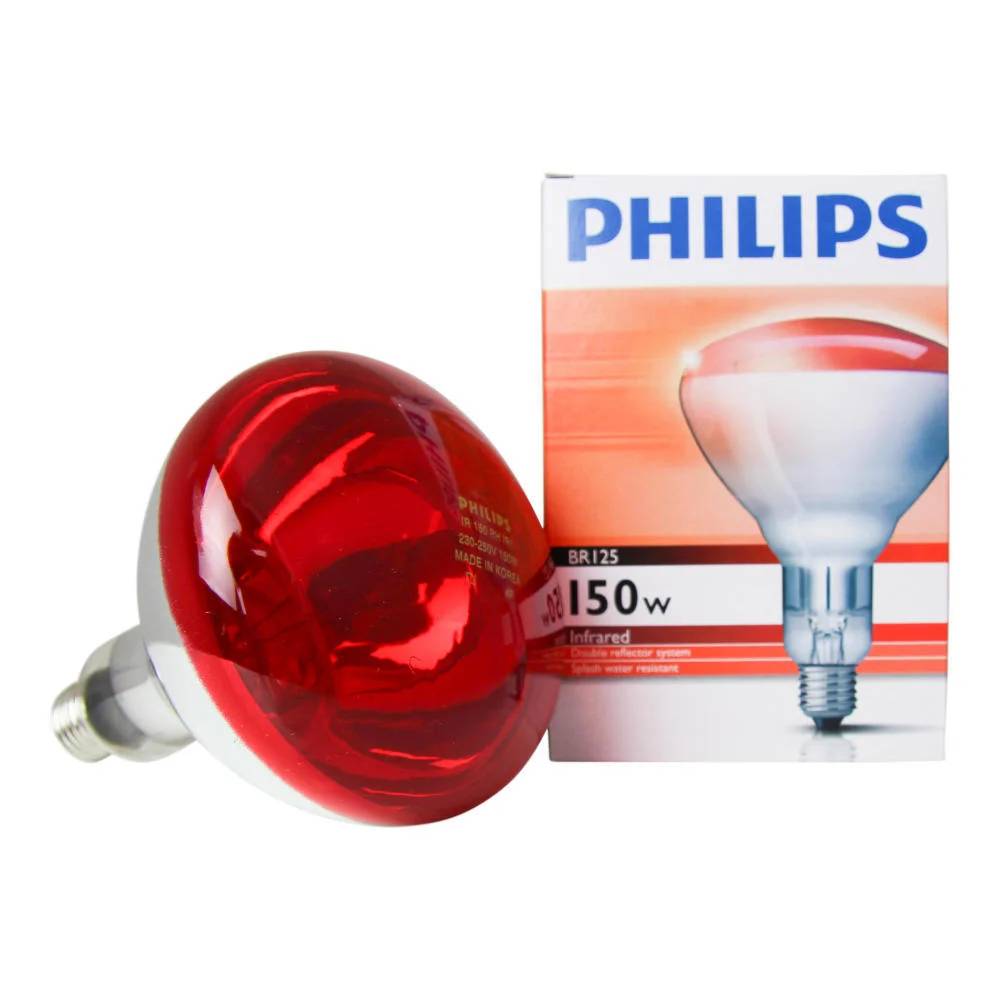 Ampoule PHILIPS IR à vis rouge 150W - Image 3