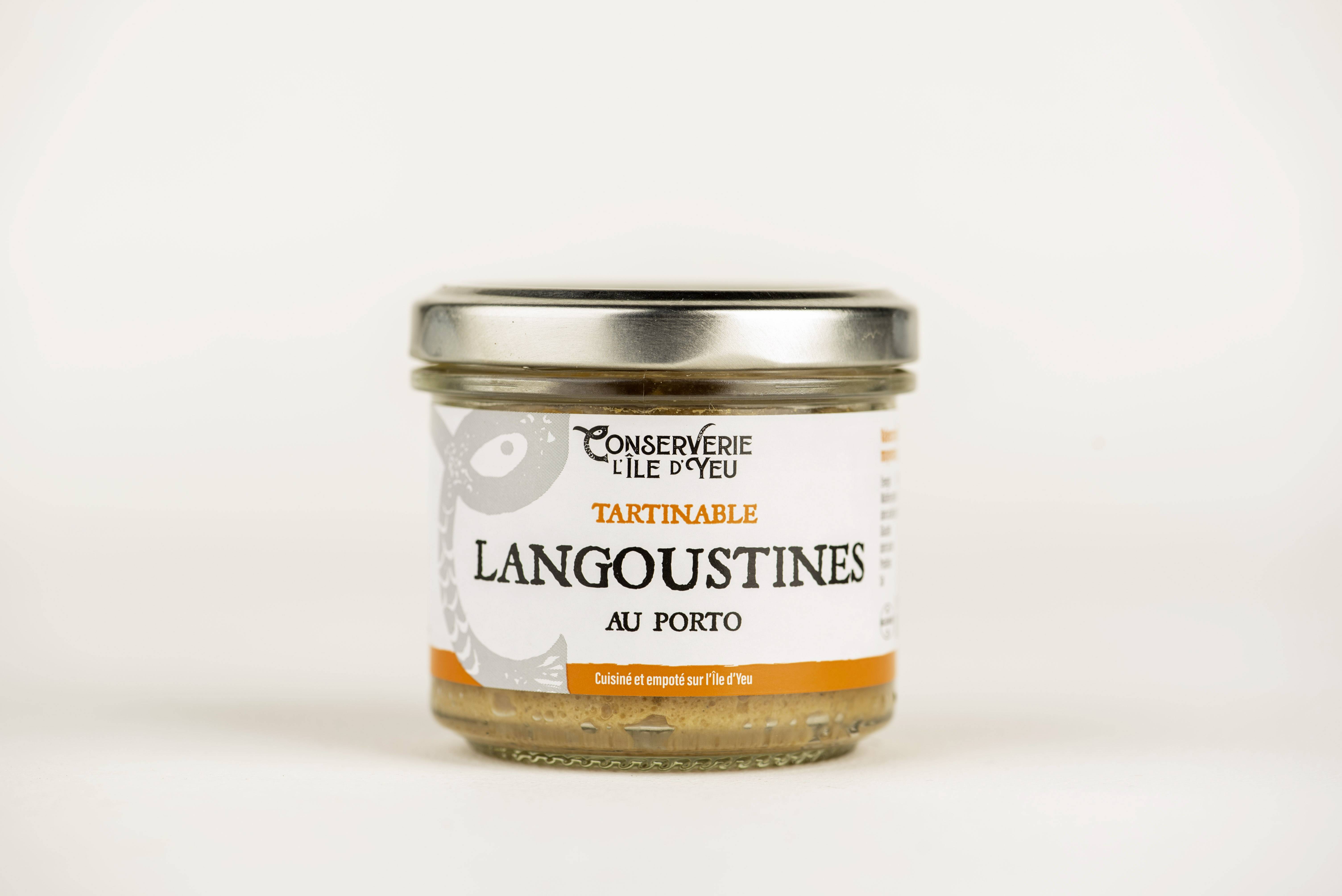Conserverie l'ile d'yeu - Untables de langostinos al Oporto 100 g - Conserverie de l'Île d'Yeu