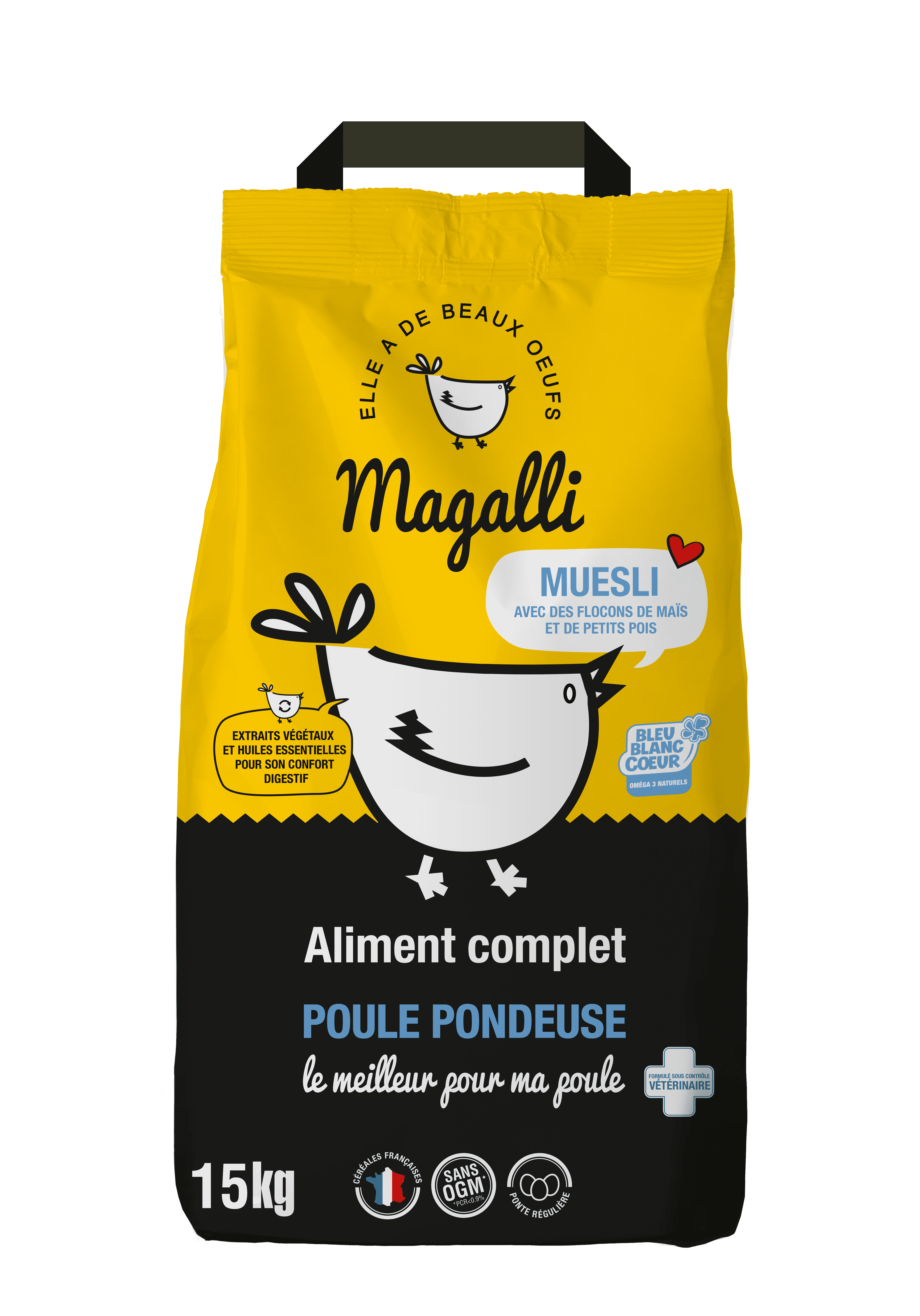 Magalli - Aliment Complet Poule Pondeuse Bleu-Blanc-Coeur - MAGALLI - Image 1