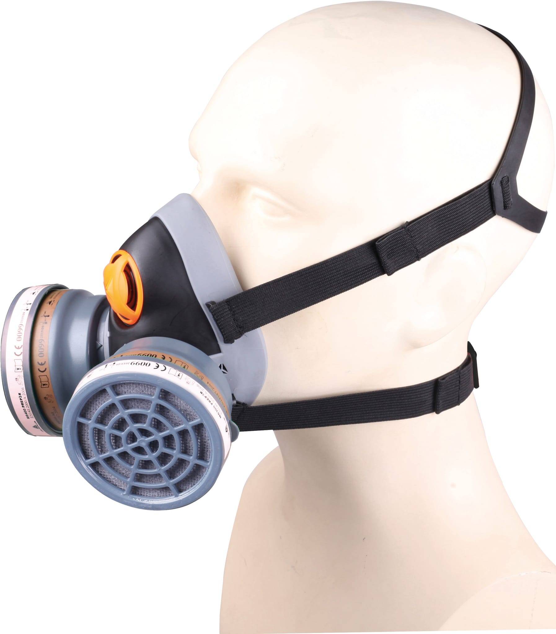 Demi-masque respiratoire caoutchouc + 2 galettes DELTA PLUS