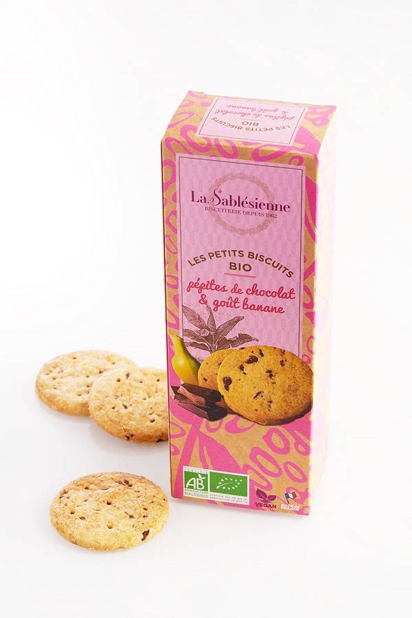 La Sablésienne - La Sablésienne - Sablé bio Banane pépites de chocolat étui 110 g