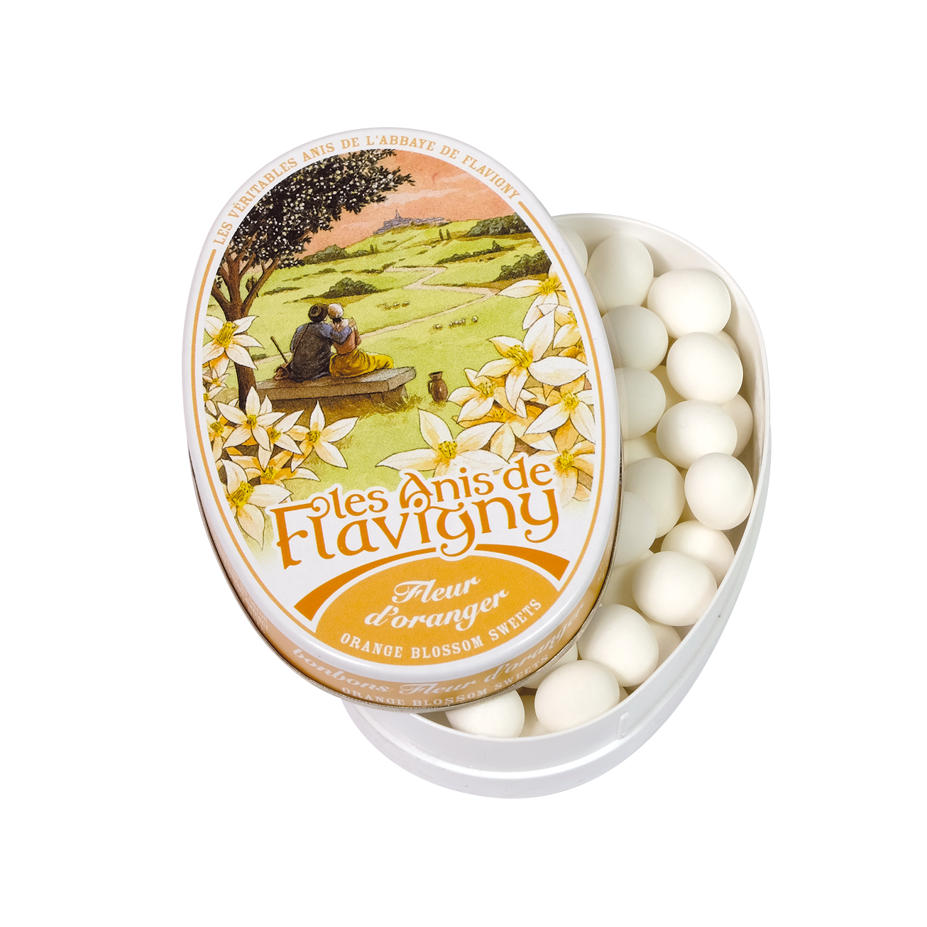 Les Anis de Flavigny - Bonbons fleur d'oranger 50 g - Les Anis de Flavigny