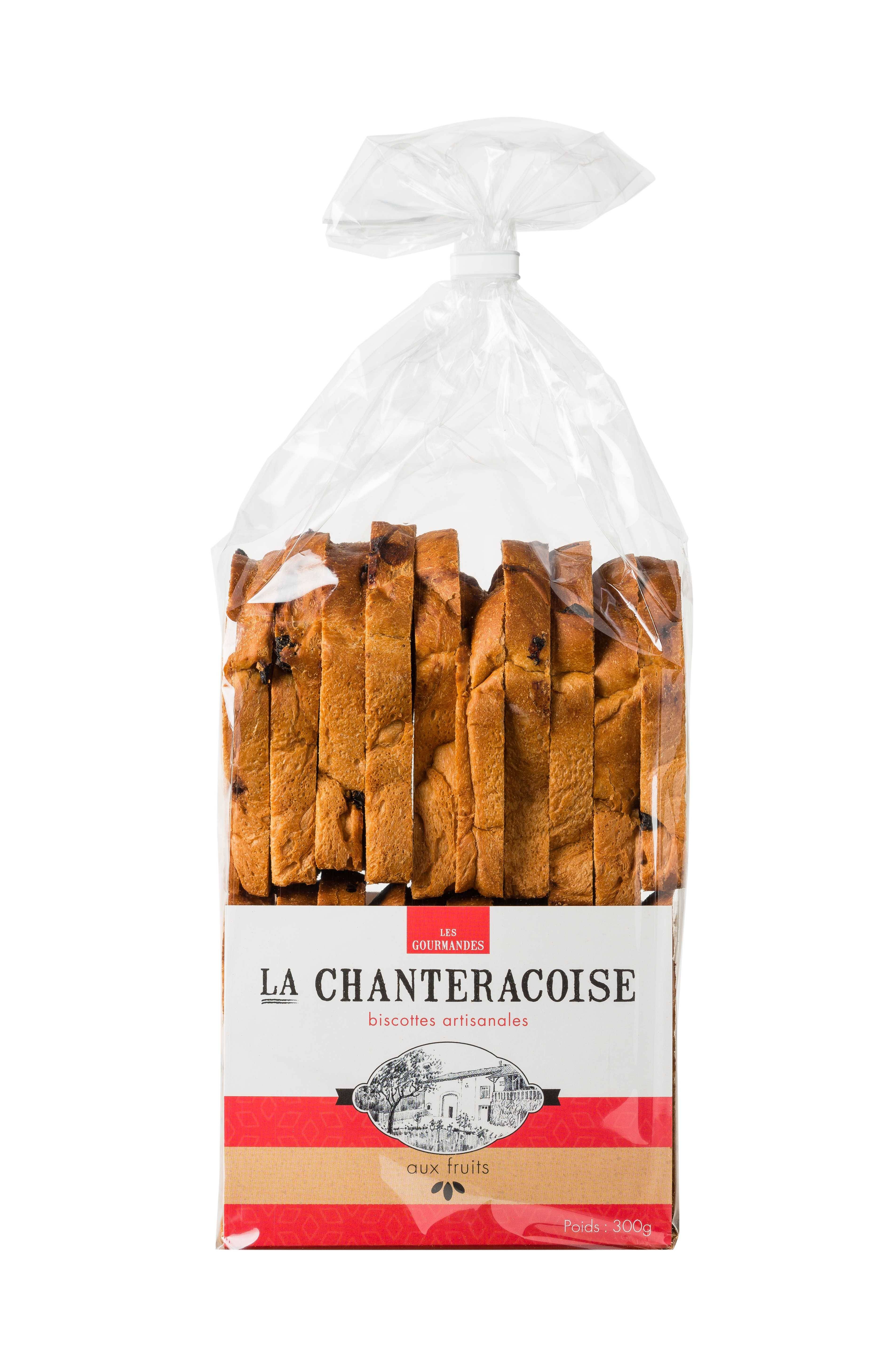Biscotterie la Chanteracoise - Biscottes aux fruits 300 g - Biscotterie La Chanteracoise